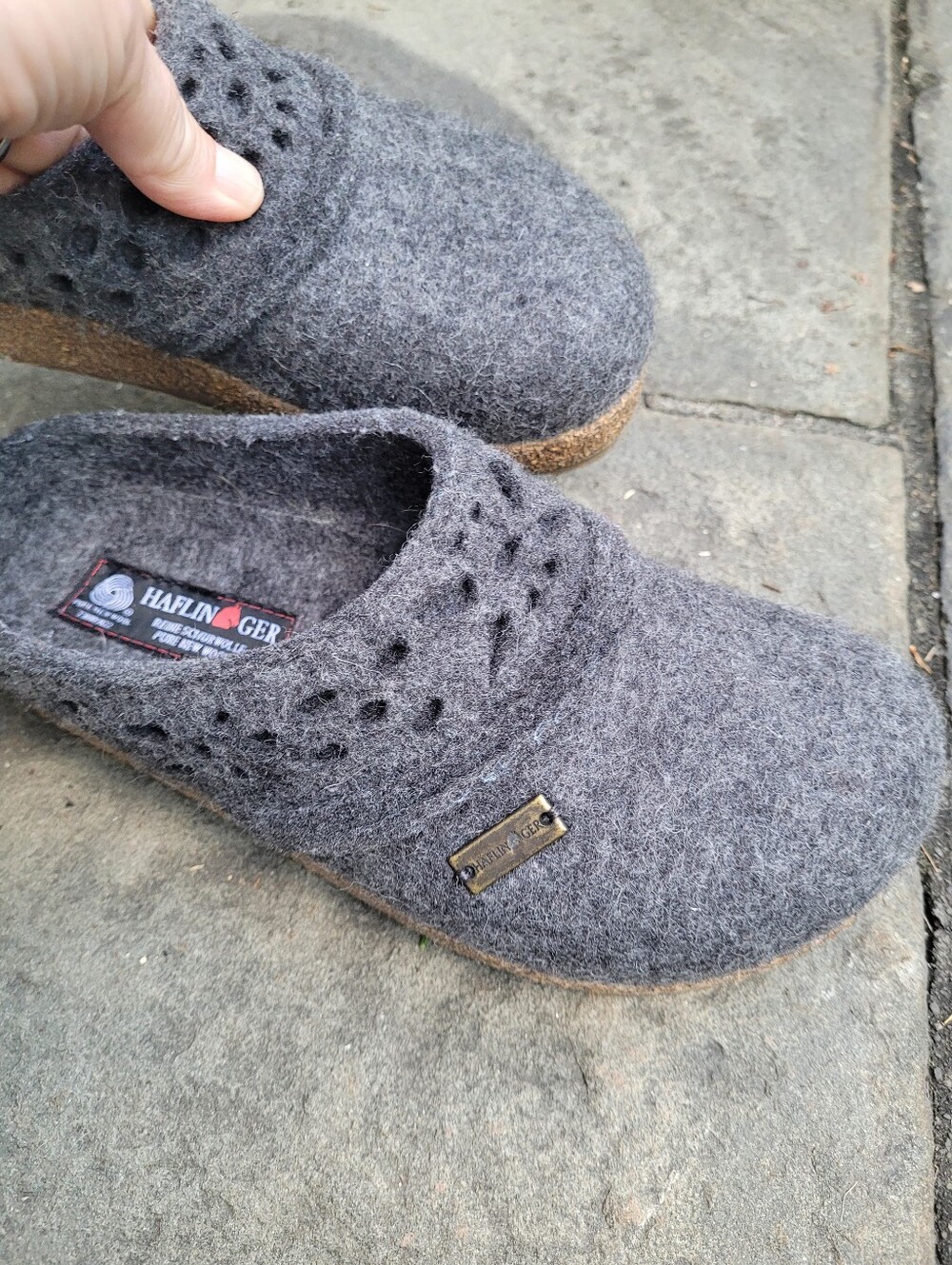 Haflinger Lacey Wool Clogs - Picture 6 of 11